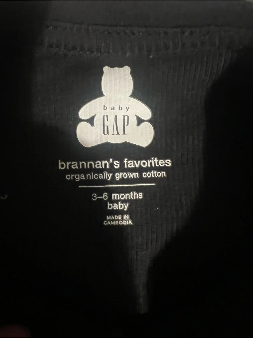 Set of Three Baby Gap Long Sleeve One-Piece Bodysuits Black, Gray, Tan Stripe
